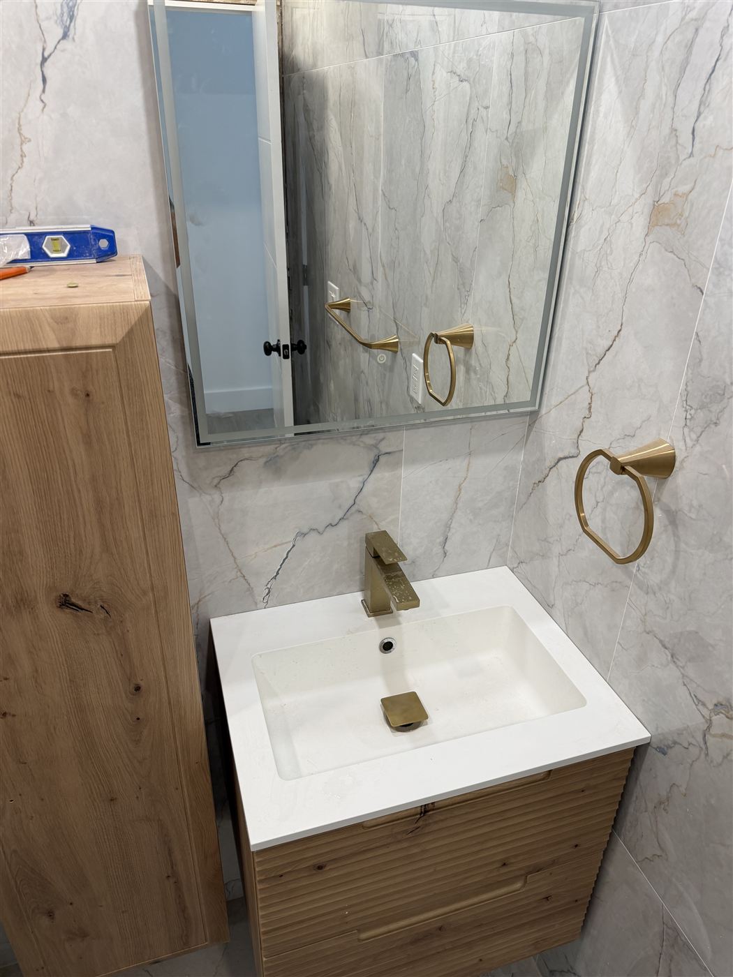Custom vanity and tilework